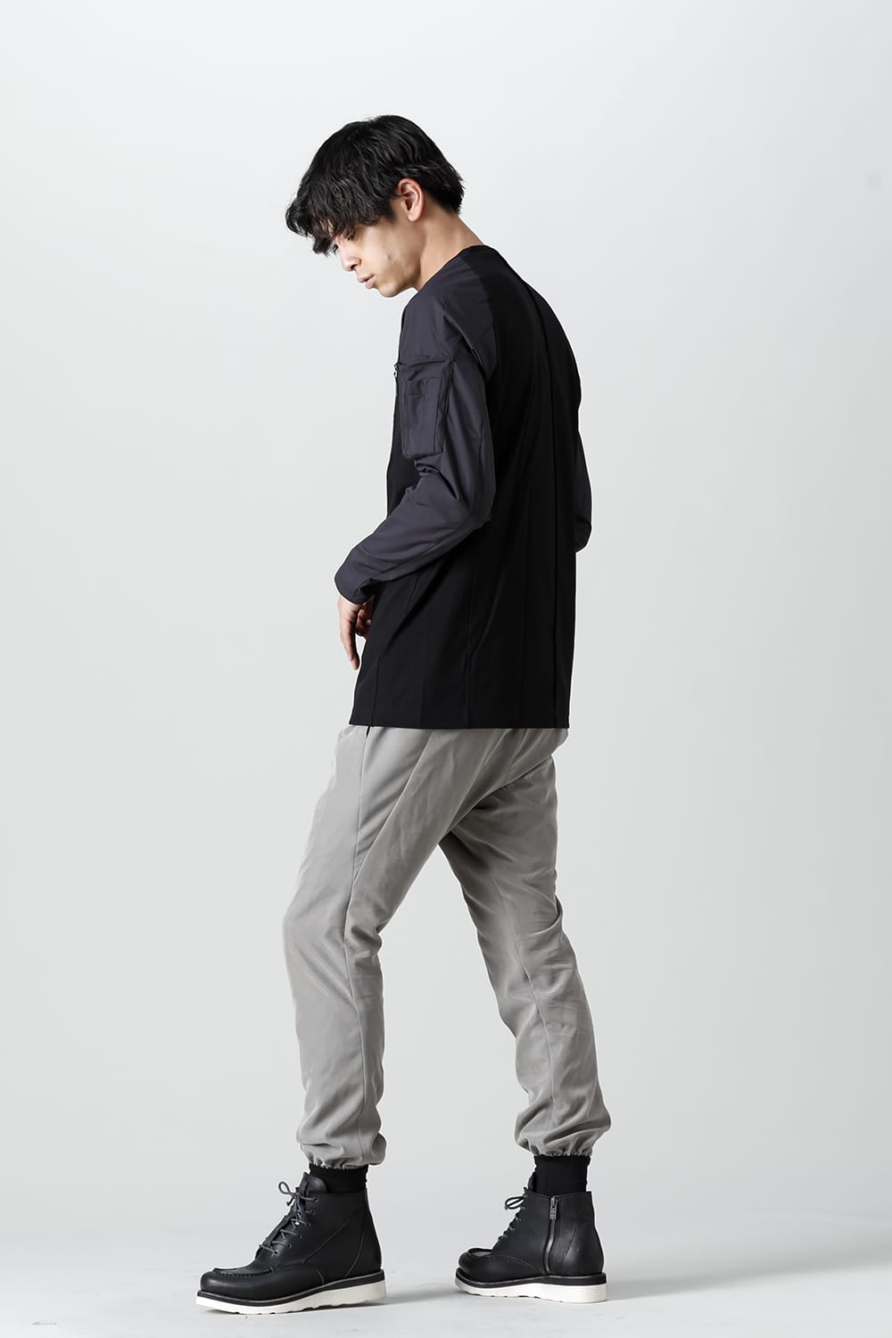 Jogger pants rayon/polyester poplin  Olive