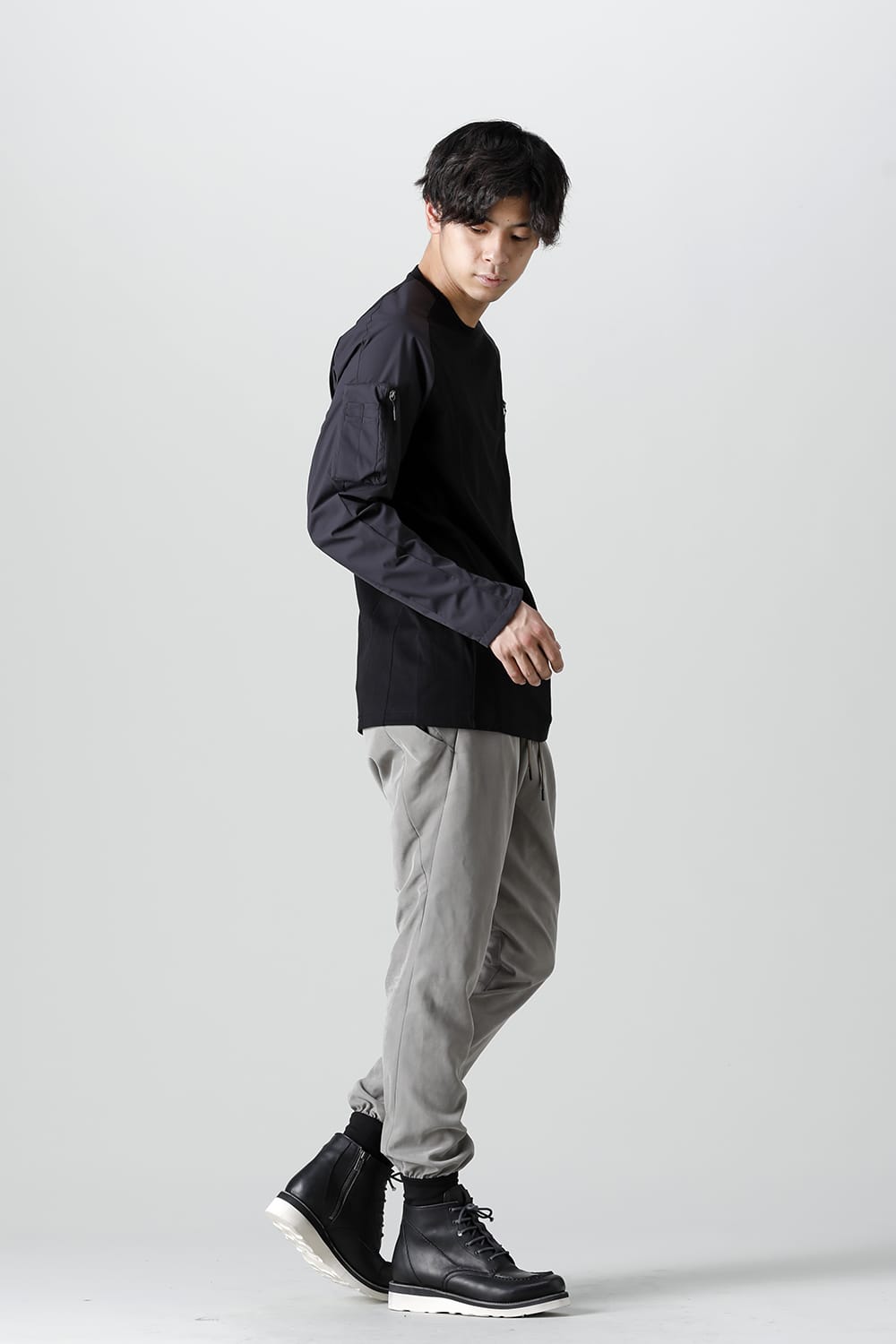 Jogger pants rayon/polyester poplin  Olive