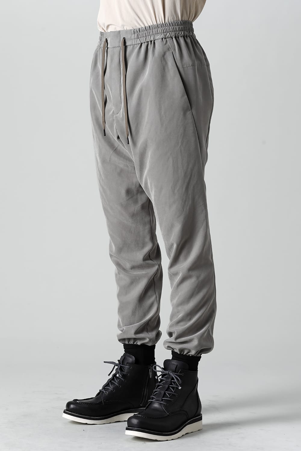Jogger pants rayon/polyester poplin  Olive