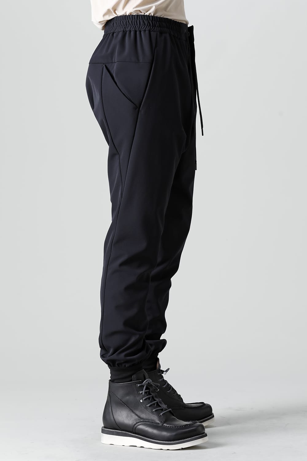 Jogger pants rayon/polyester poplin  Black