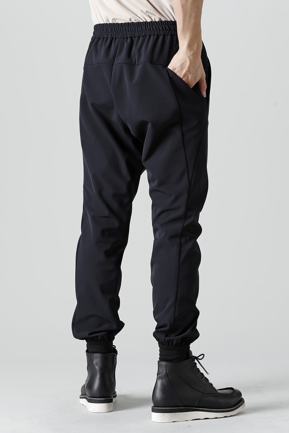 Jogger pants rayon/polyester poplin  Black