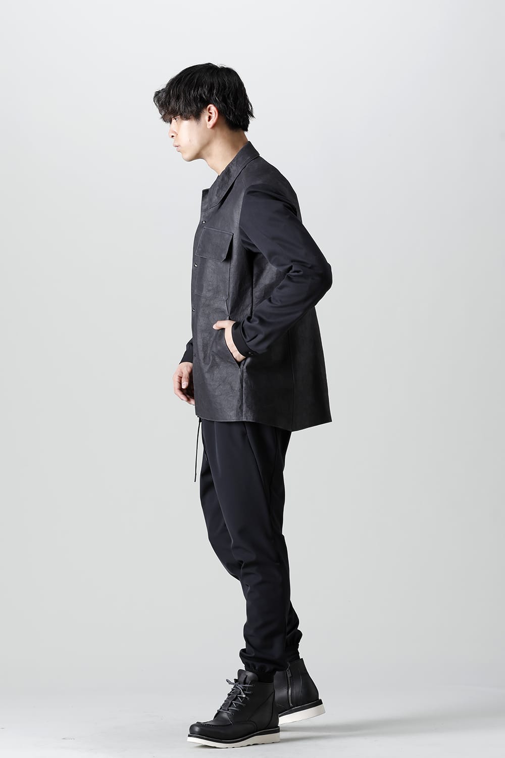 Jogger pants rayon/polyester poplin  Black