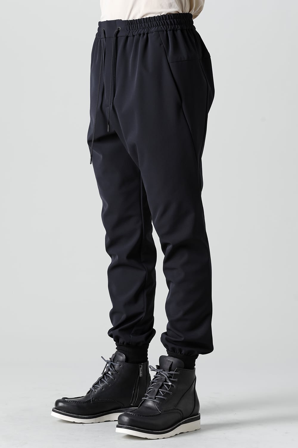 Jogger pants rayon/polyester poplin  Black