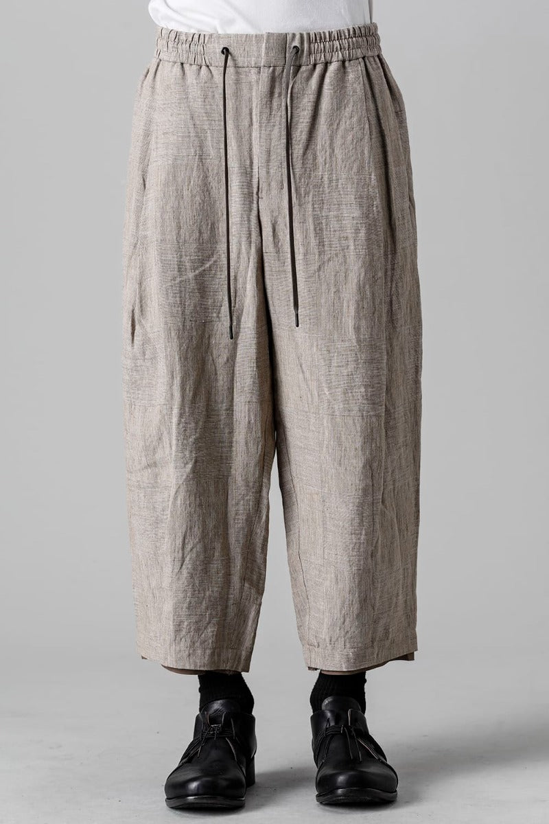 Baggy cropped pants Ramie Dune