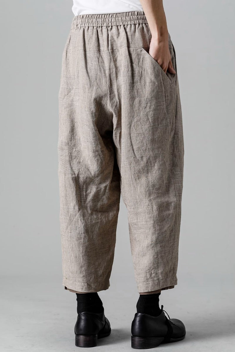 Baggy cropped pants Ramie Dune