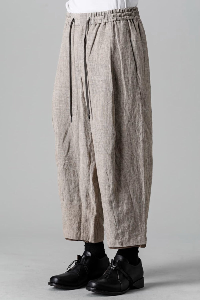 Baggy cropped pants Ramie Dune