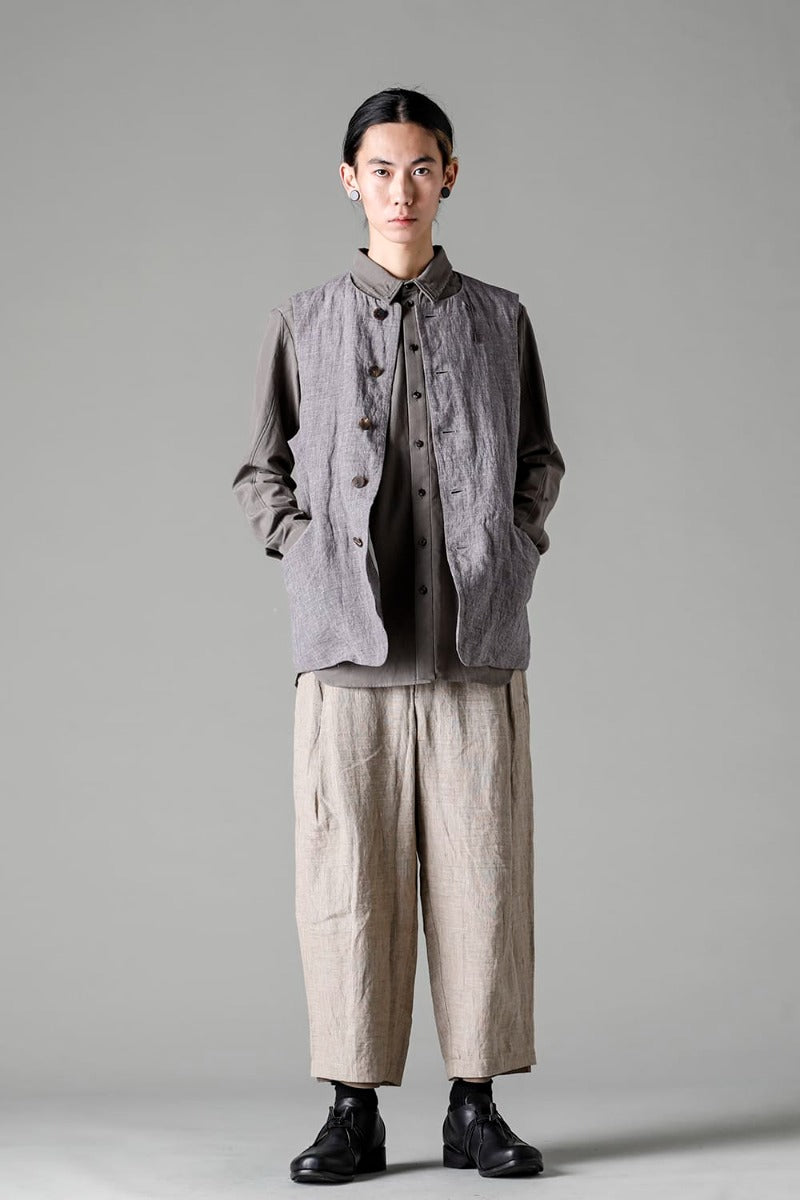 Baggy cropped pants Ramie Dune