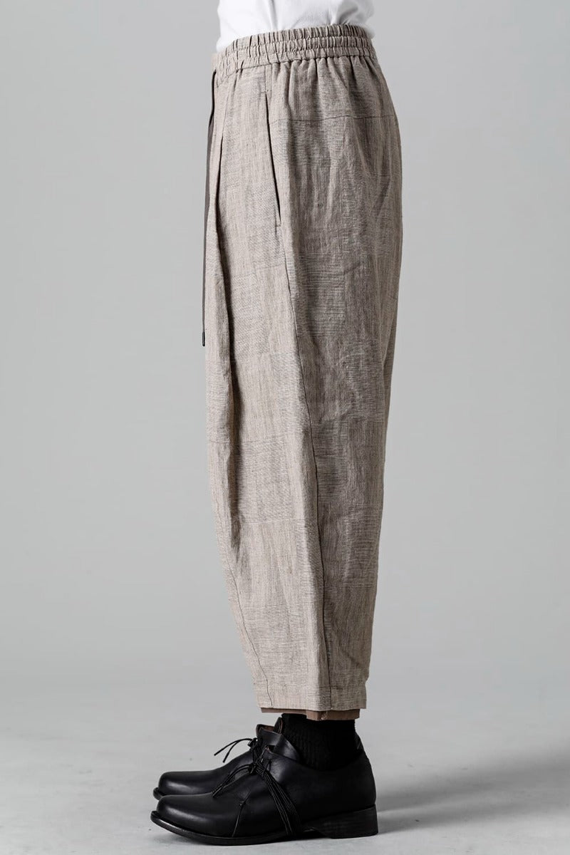 Baggy cropped pants Ramie Dune