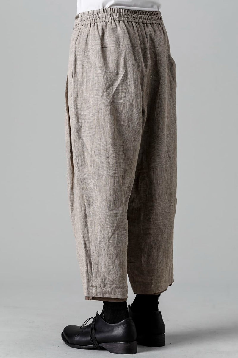 Baggy cropped pants Ramie Dune