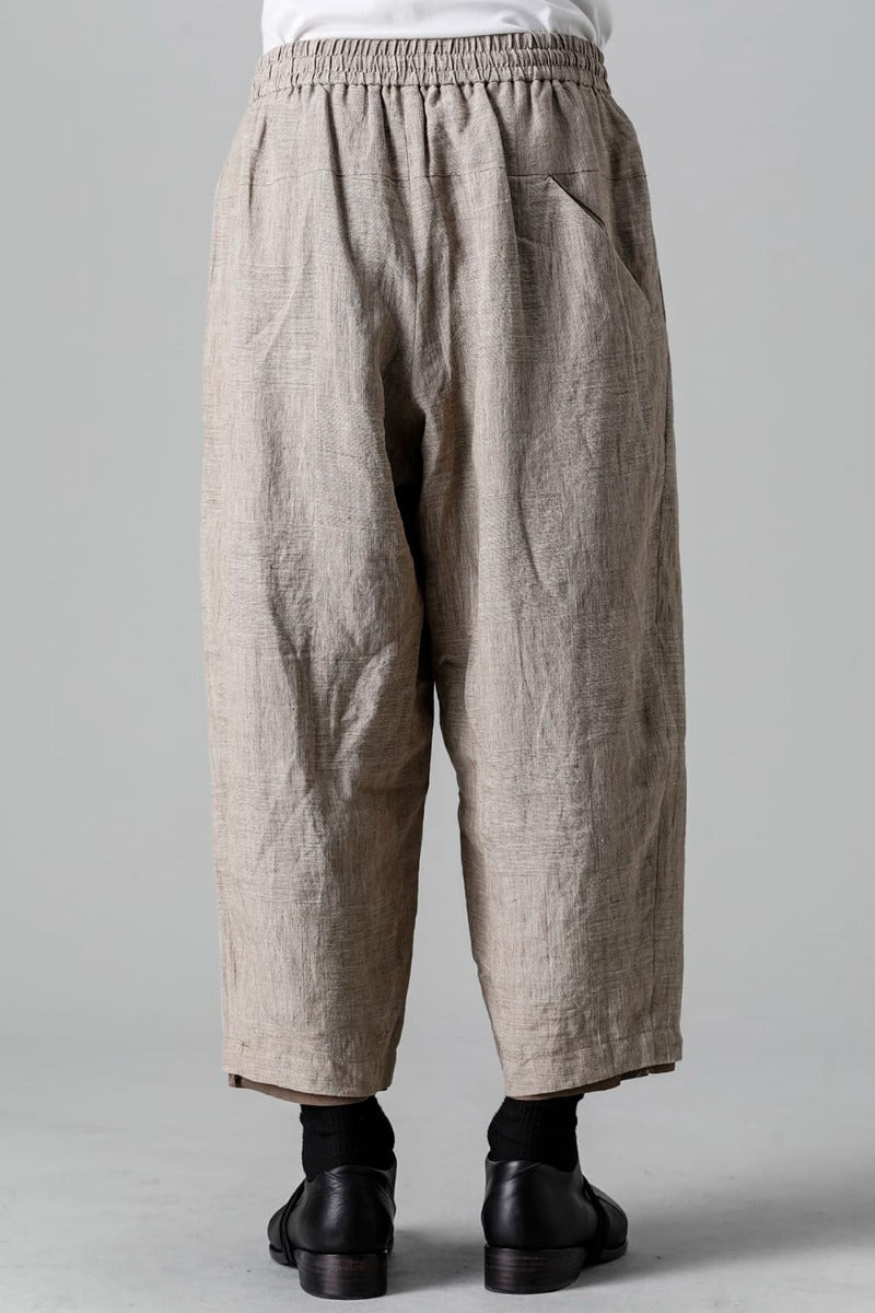 Baggy cropped pants Ramie Dune