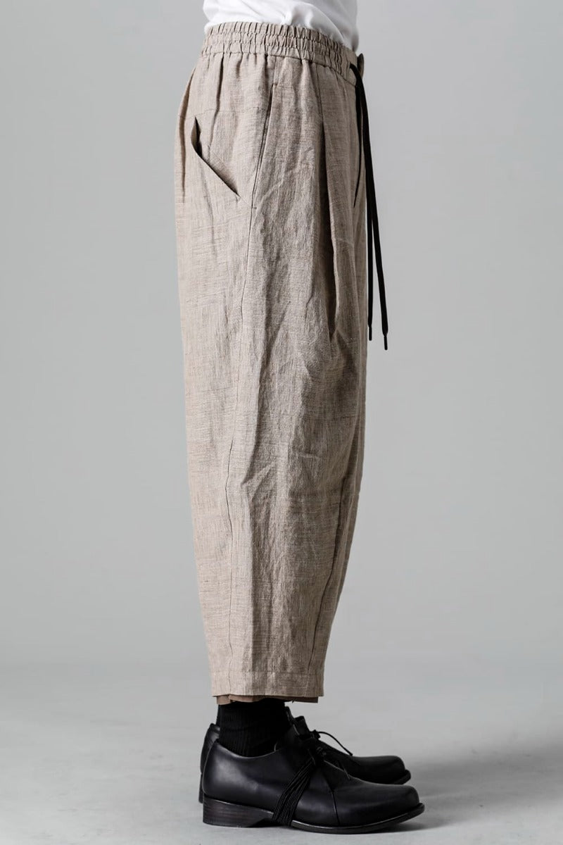 Baggy cropped pants Ramie Dune