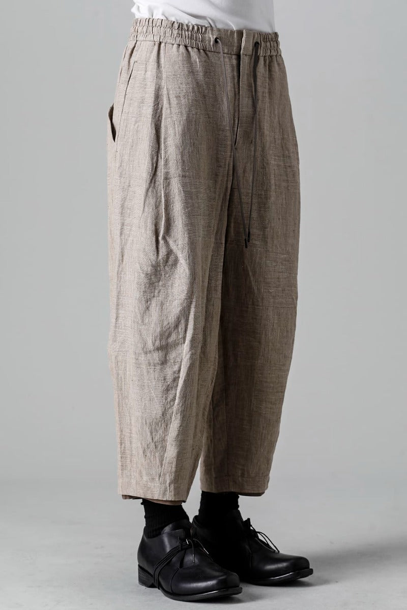 Baggy cropped pants Ramie Dune