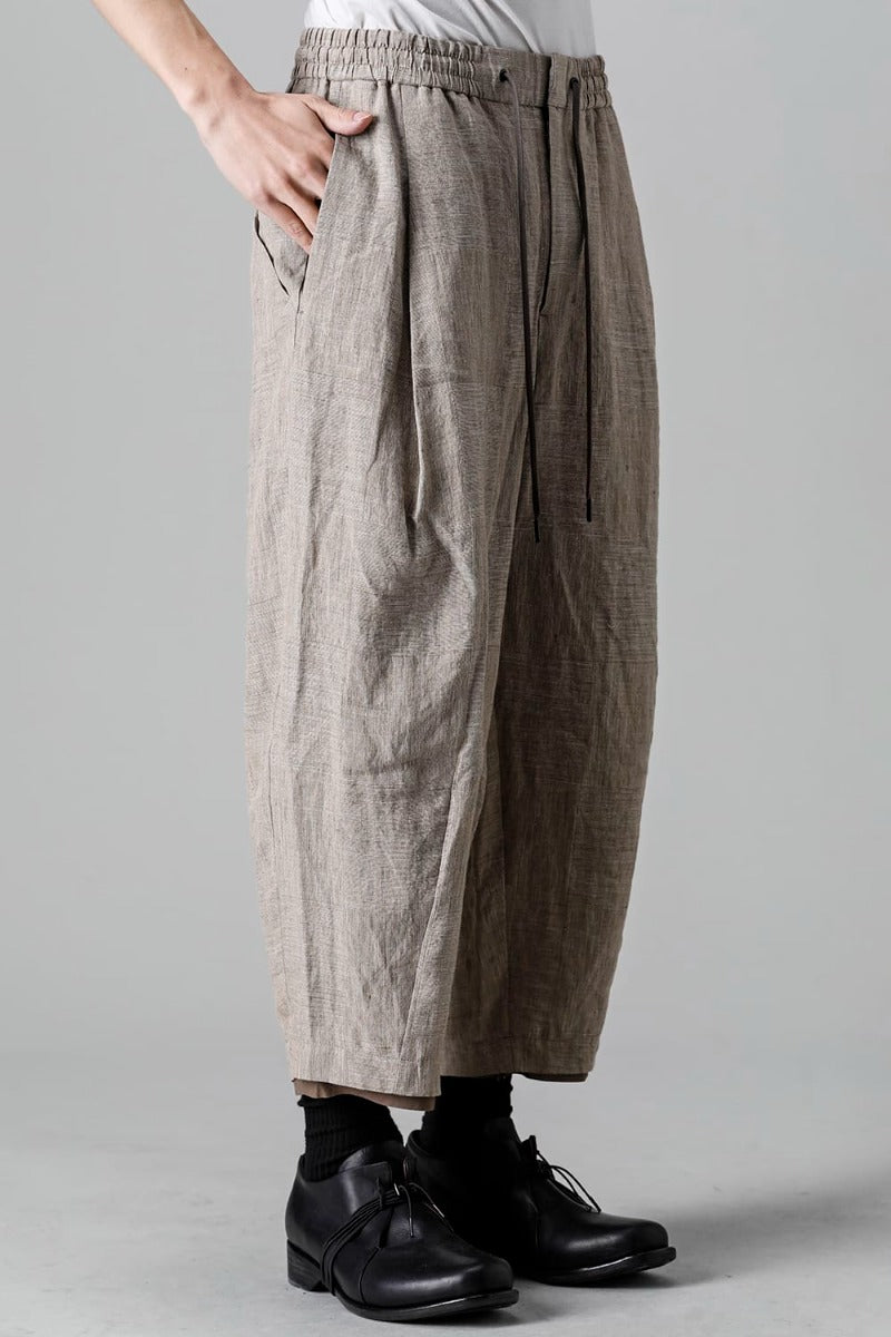 Baggy cropped pants Ramie Dune