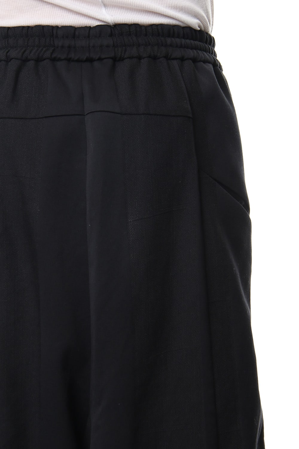 Cropped Wide Pants Cotton Linen Stripe