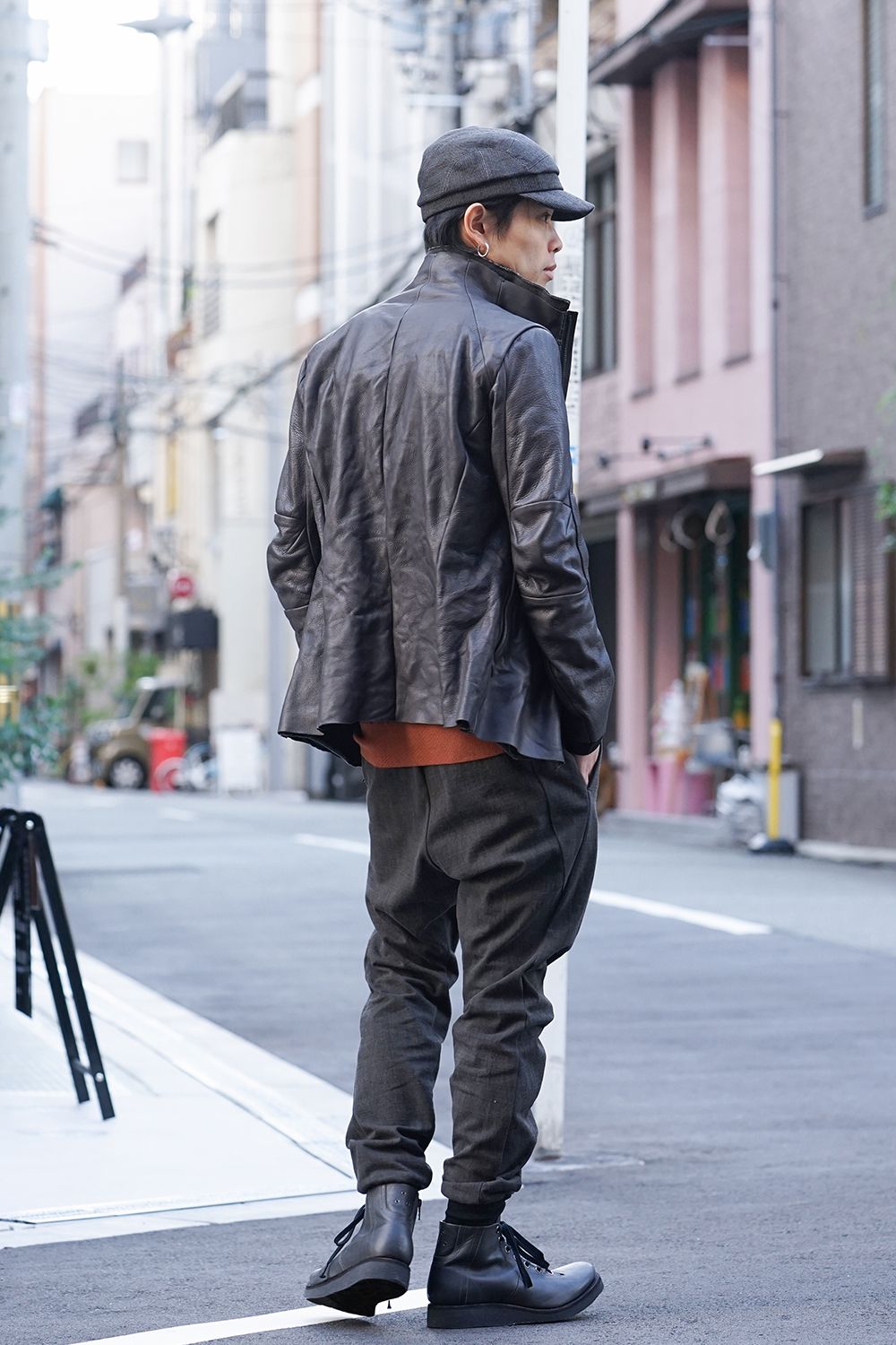 Easy pants Cotton jersey Charcoal Dye