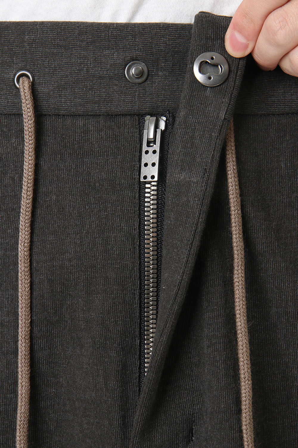 Easy pants Cotton jersey Charcoal Dye