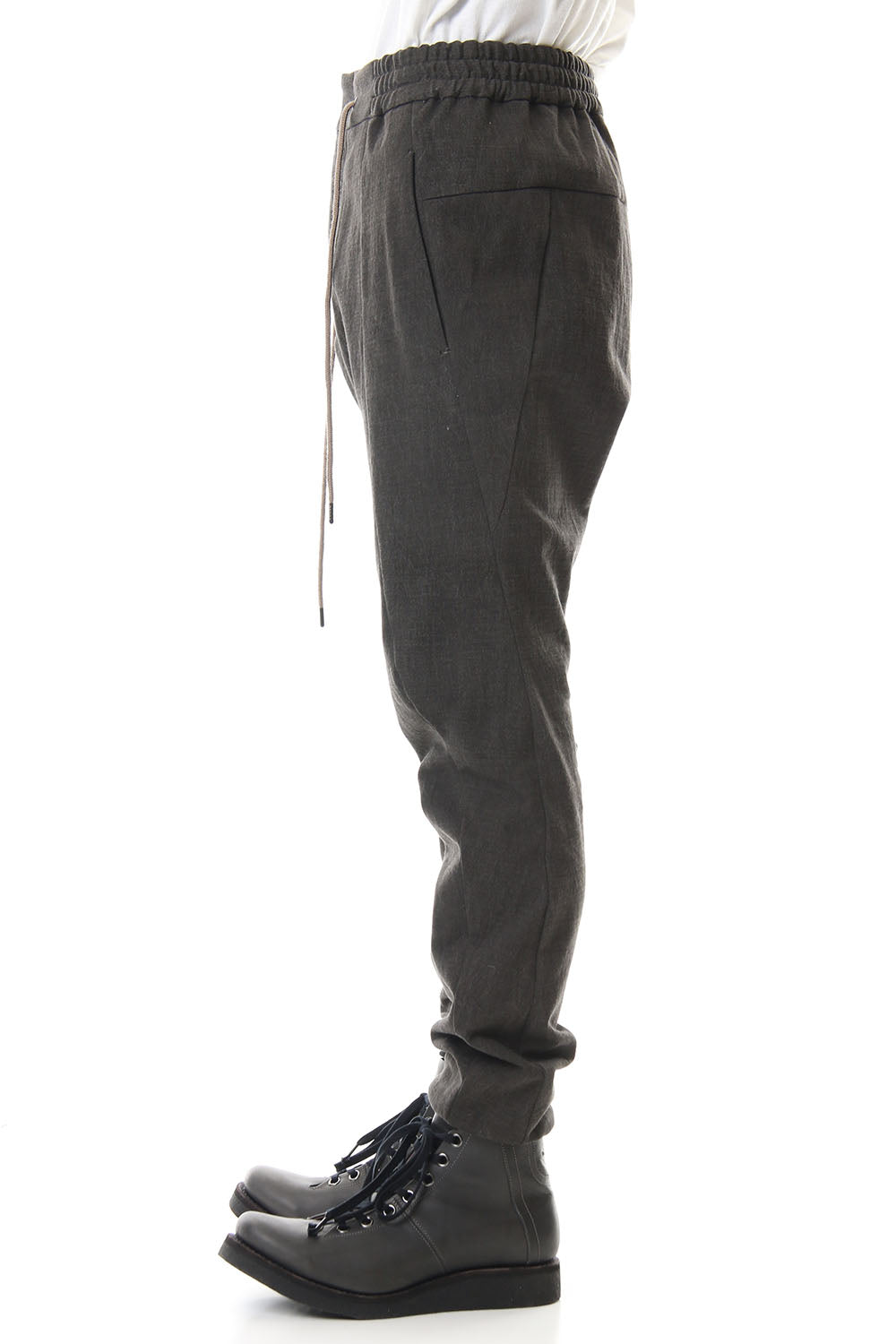 Easy pants Cotton jersey Charcoal Dye