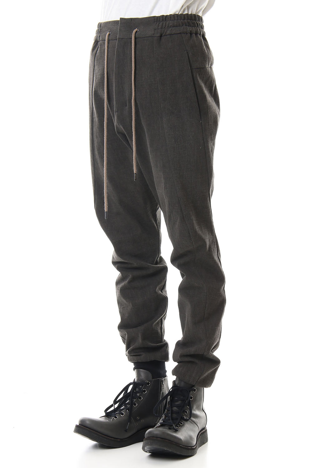 Easy pants Cotton jersey Charcoal Dye