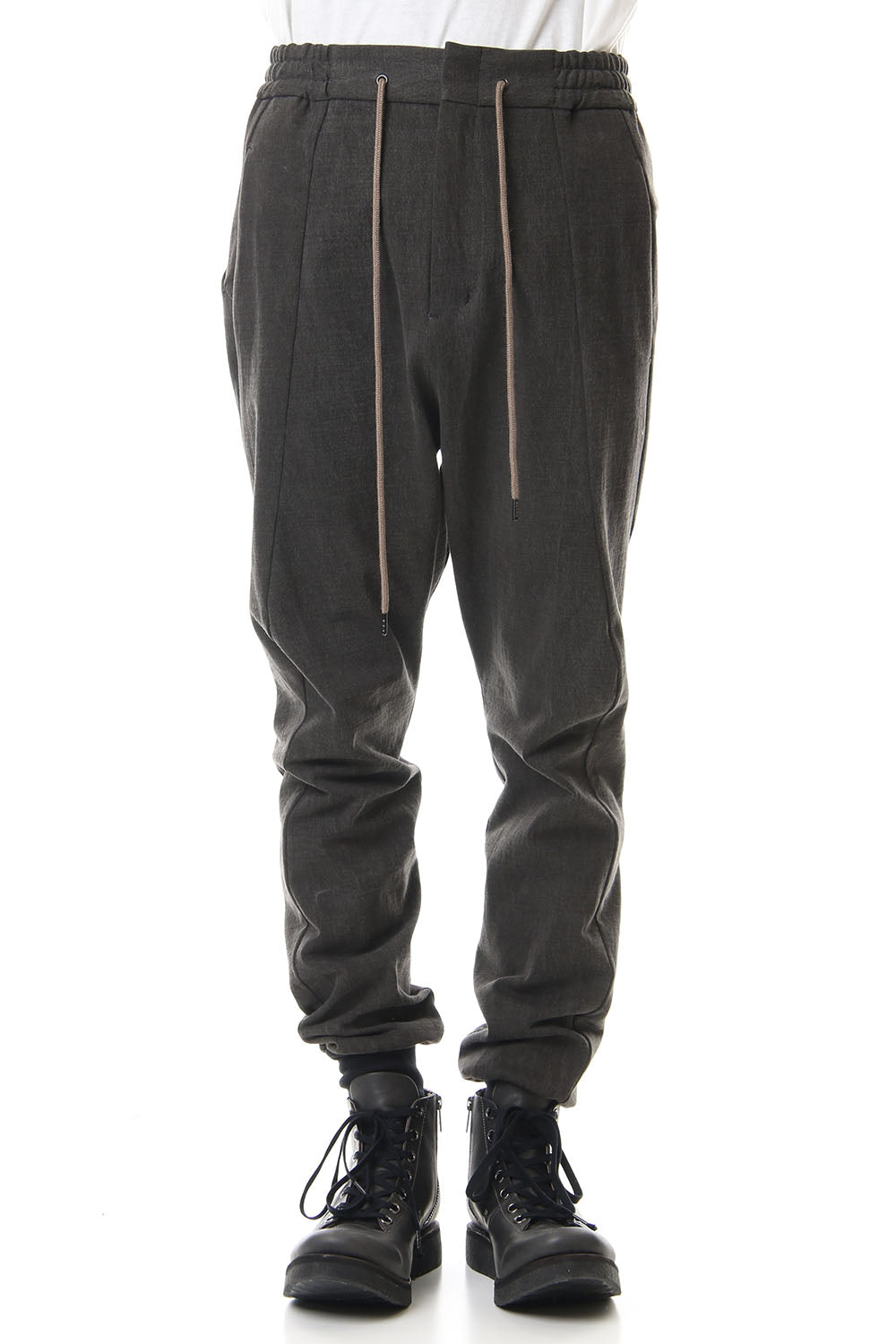 Easy pants Cotton jersey Charcoal Dye