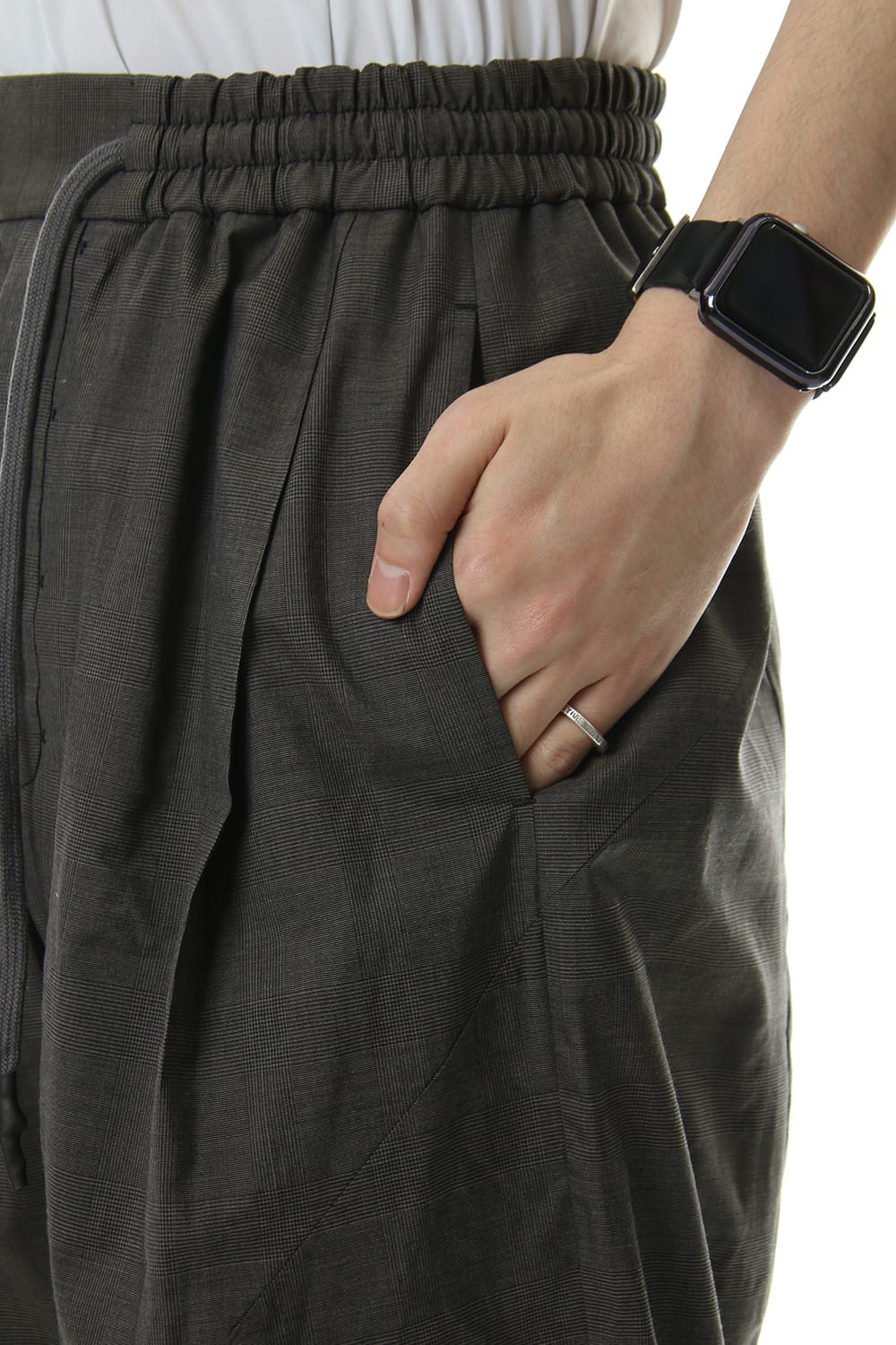 Cropped pants Virgin wool silk