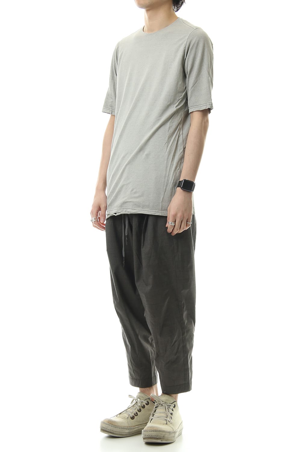 Cropped pants Virgin wool silk