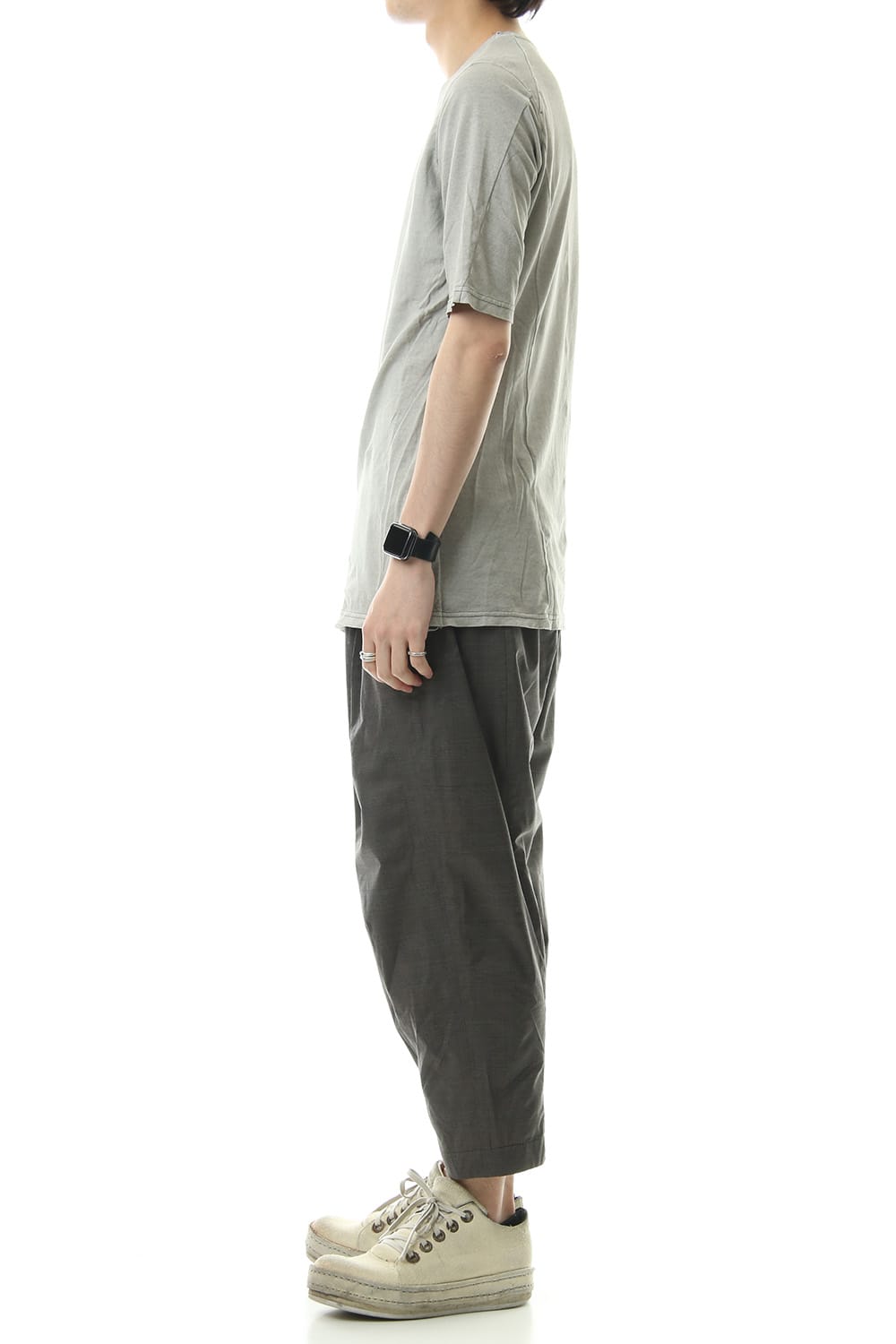 Cropped pants Virgin wool silk