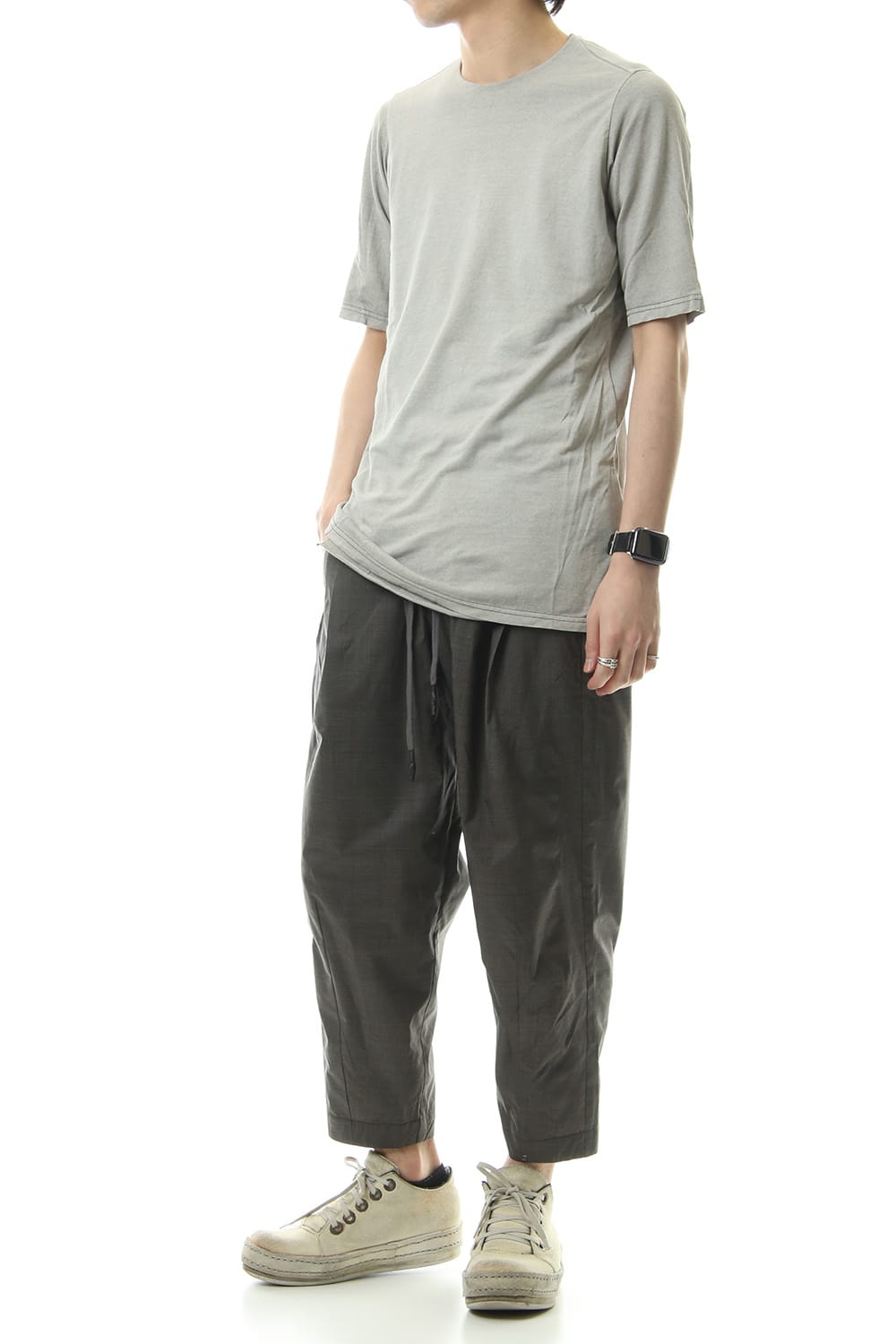 Cropped pants Virgin wool silk