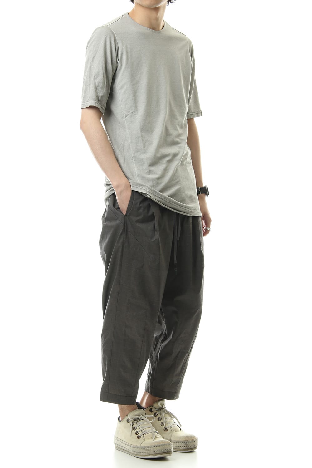 Cropped pants Virgin wool silk