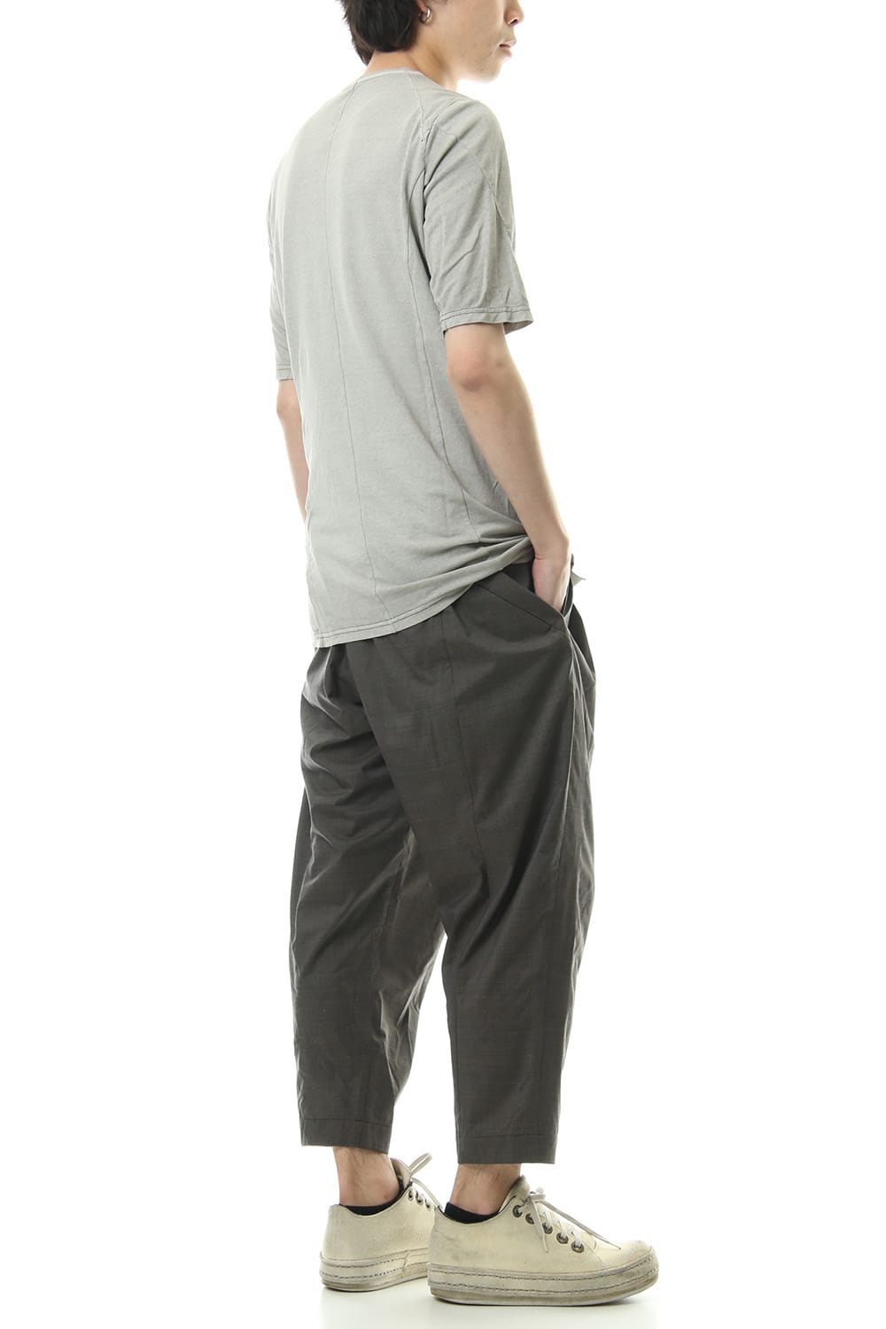 Cropped pants Virgin wool silk