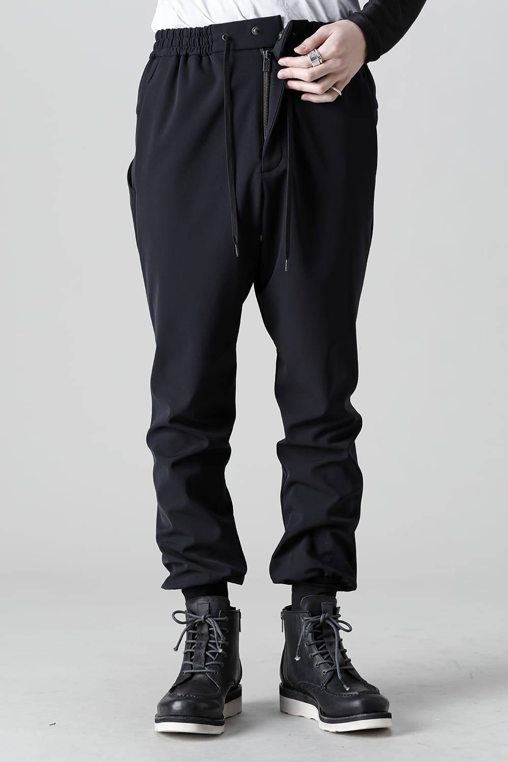 Jogger pants merino wool jersey bonding