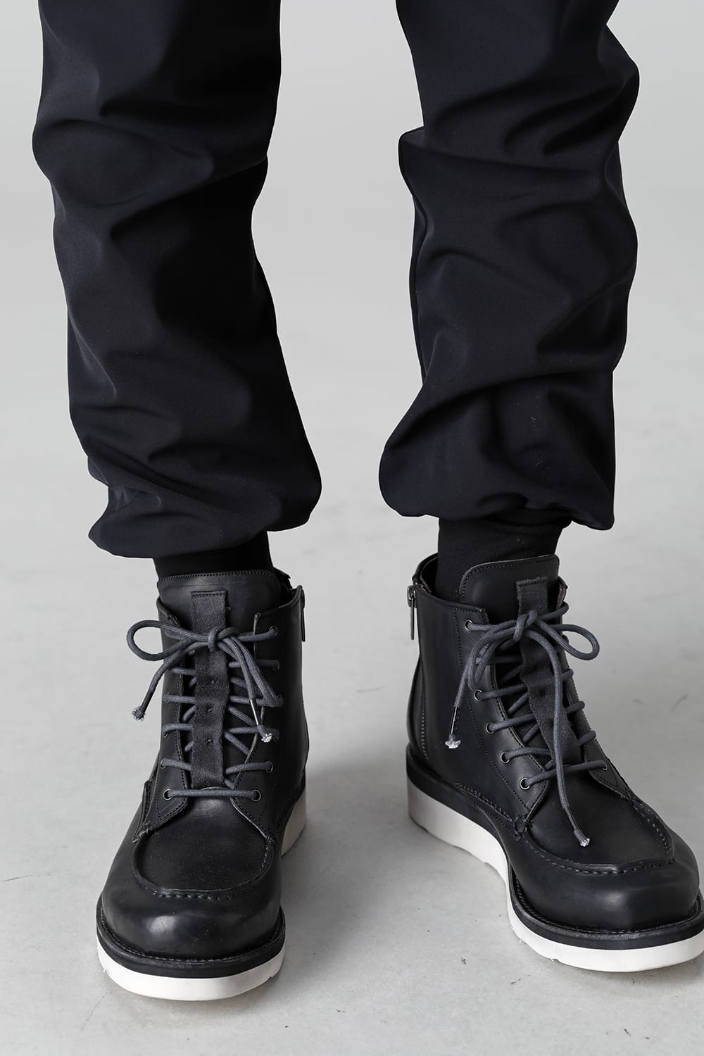 Jogger pants merino wool jersey bonding