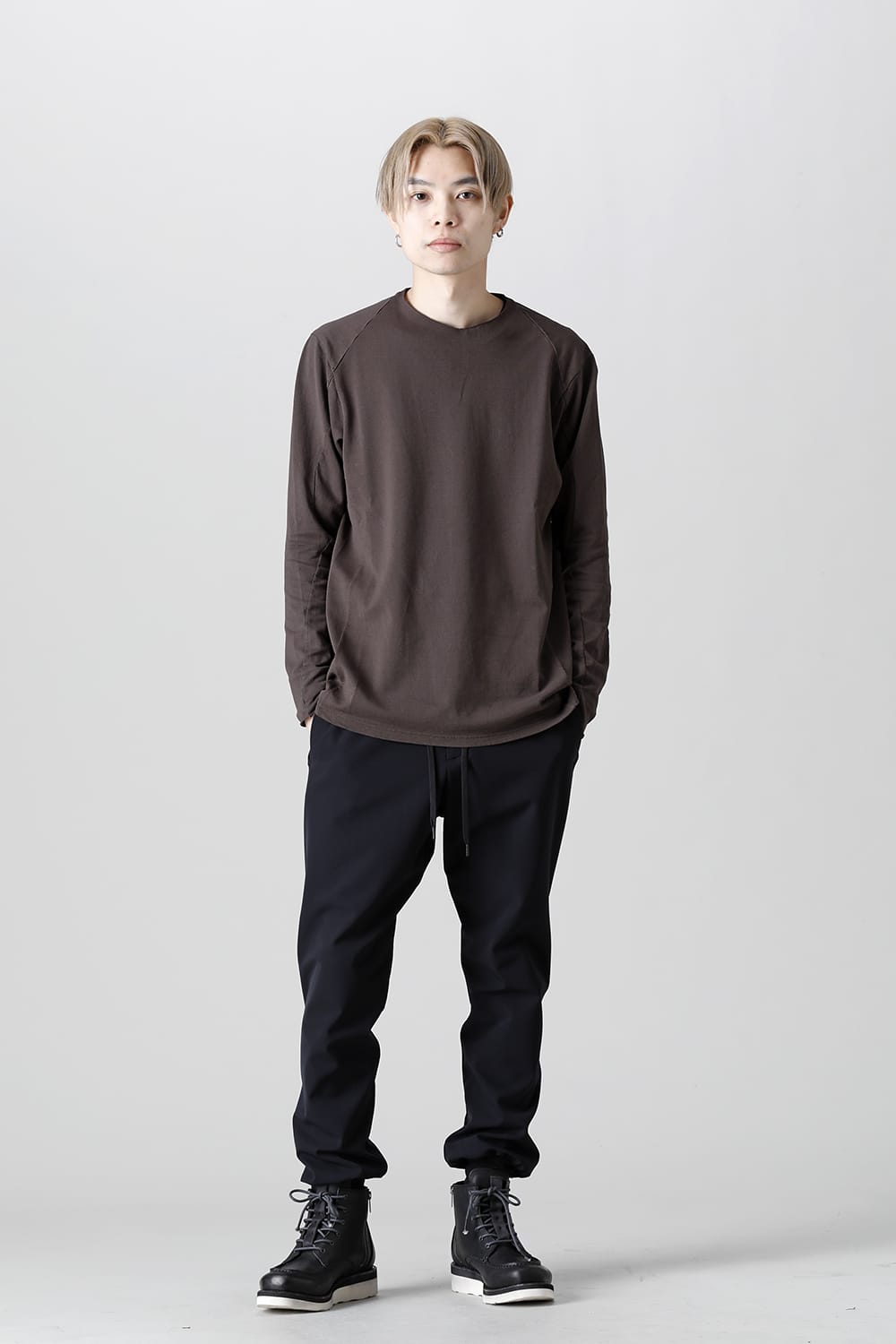 Jogger pants merino wool jersey bonding