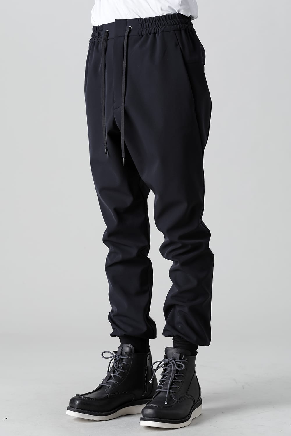 Jogger pants merino wool jersey bonding