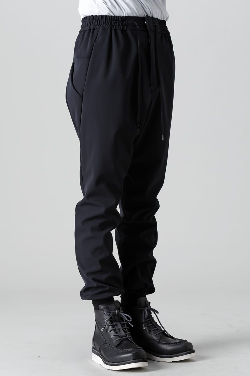 Jogger pants merino wool jersey bonding