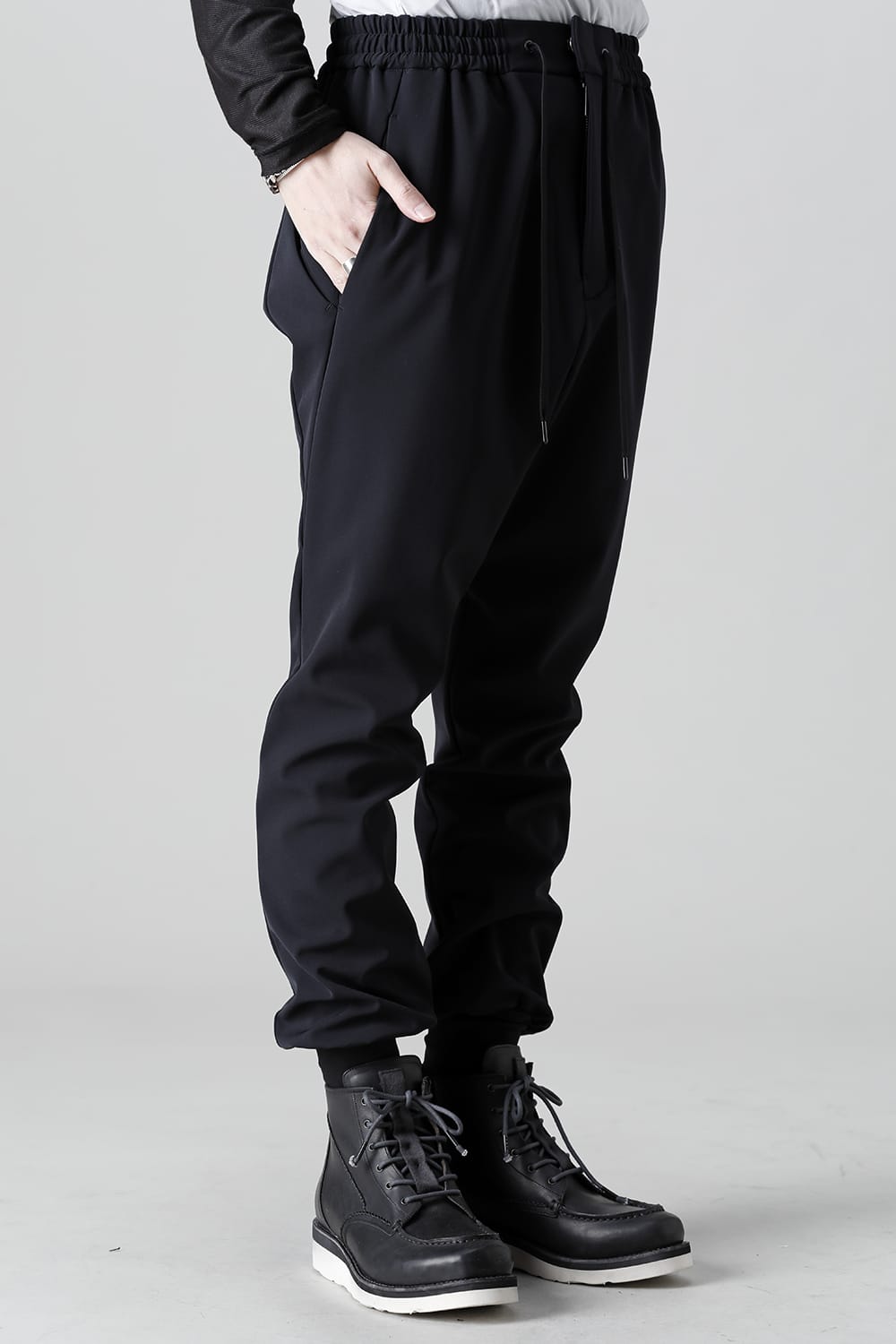 Jogger pants merino wool jersey bonding