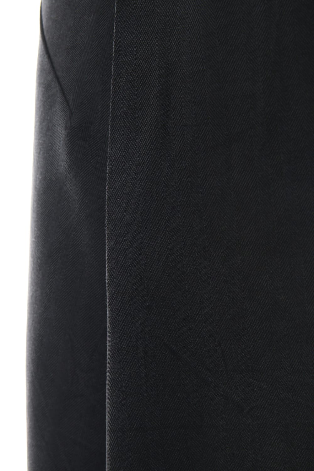 Cropped Wide Pants Silk Herringbone Sand Blast Finish - Black