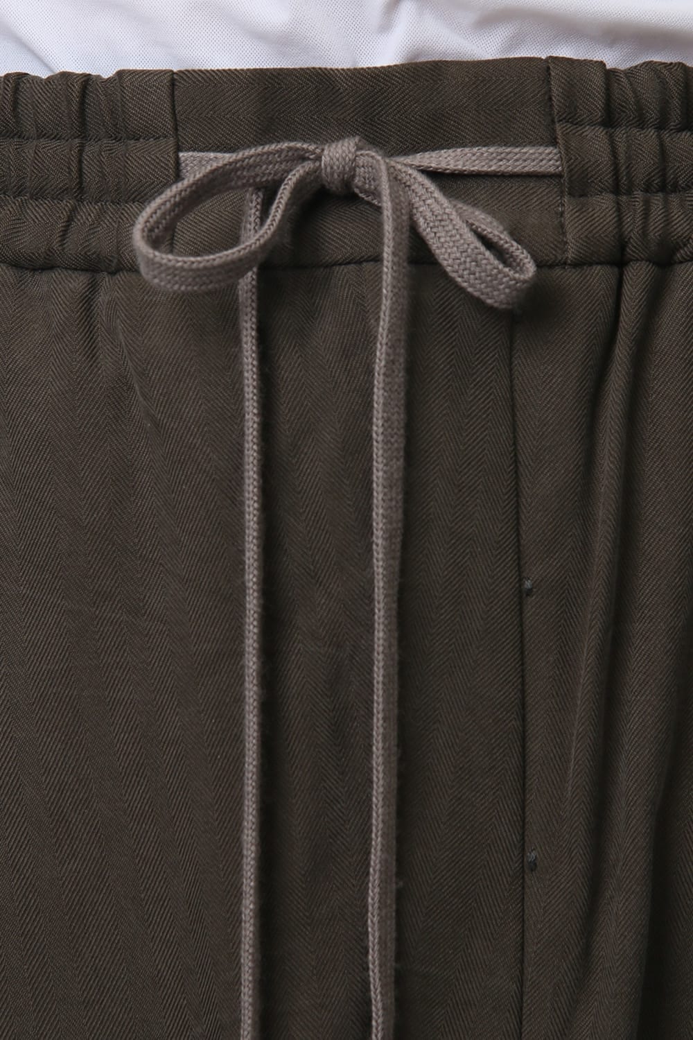 Cropped Wide Pants Silk Herringbone Sand Blast Finish - Gray