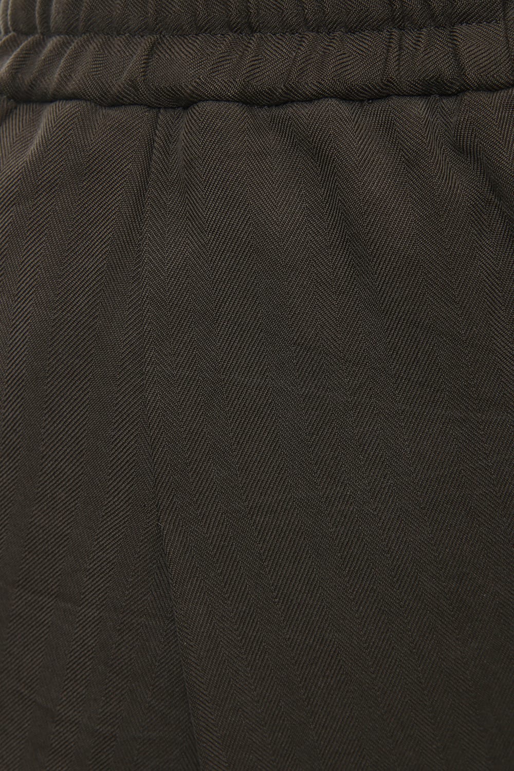 Cropped Wide Pants Silk Herringbone Sand Blast Finish - Gray