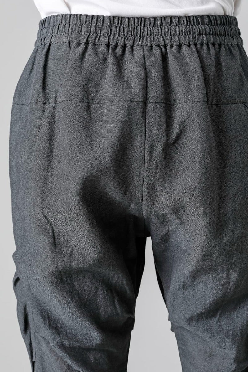 Jogger pants  Linen Blue Gray