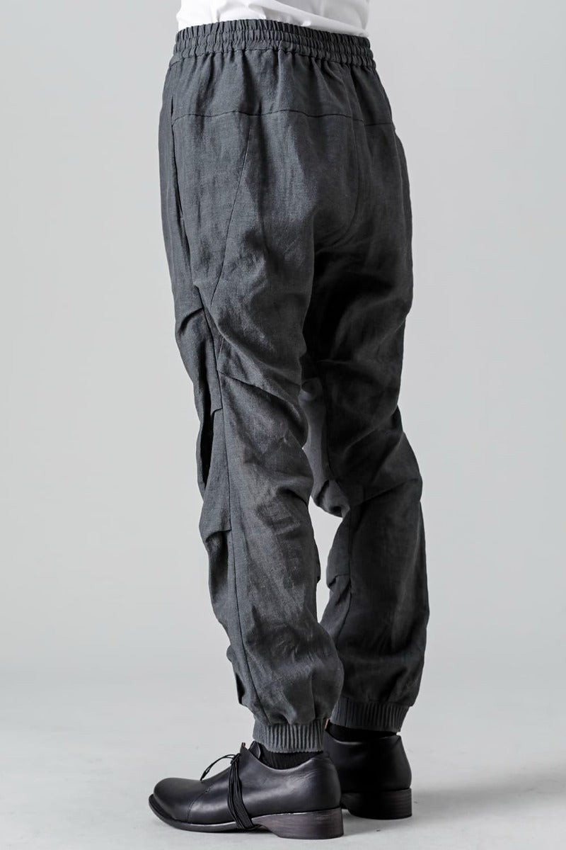 Jogger pants  Linen Blue Gray