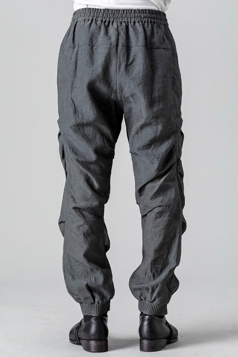 Jogger pants  Linen Blue Gray
