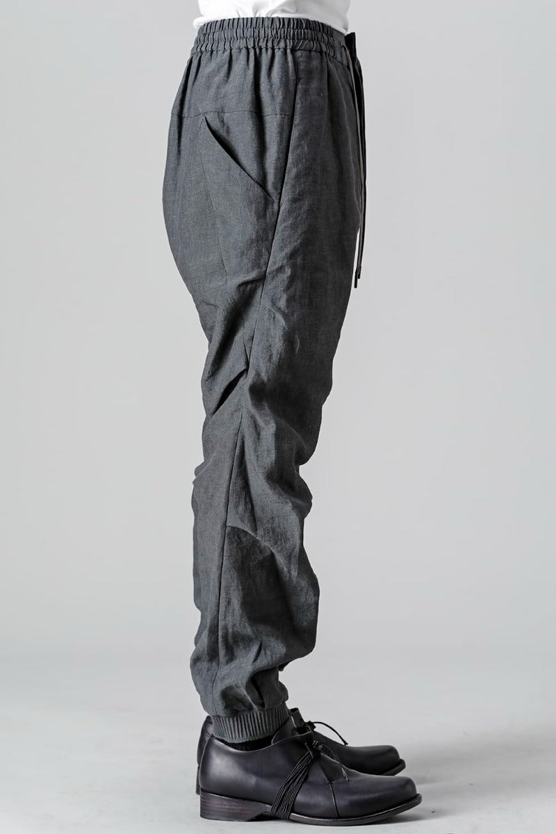 Jogger pants  Linen Blue Gray