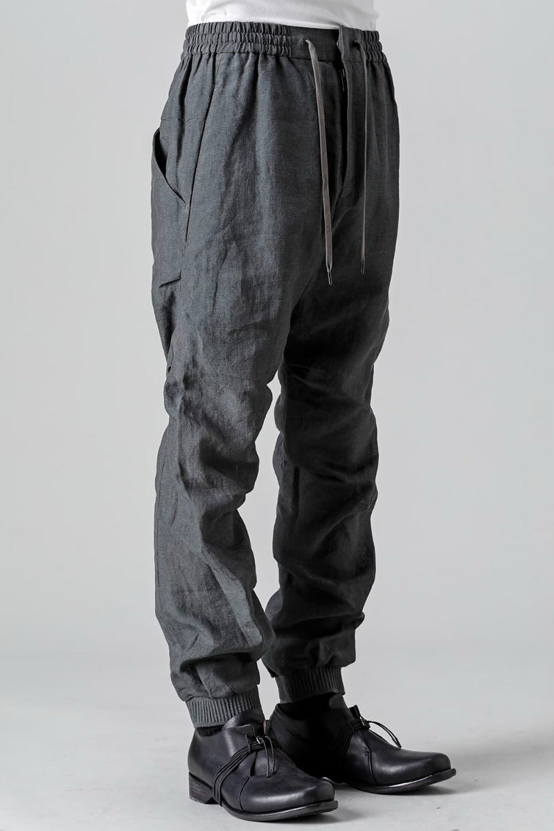 Jogger pants  Linen Blue Gray