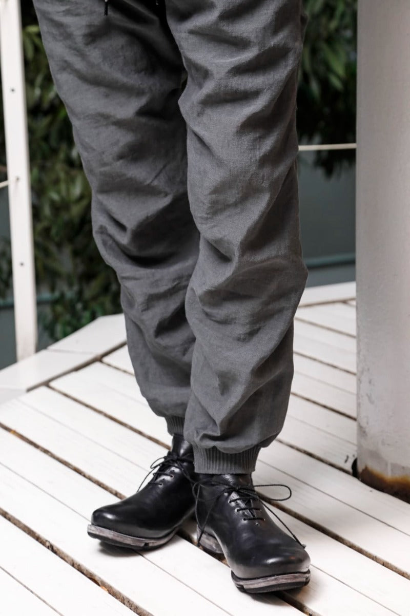 Jogger pants  Linen Blue Gray