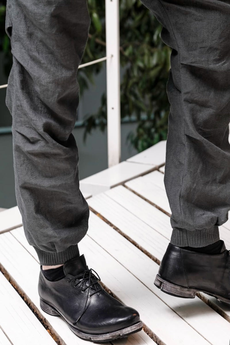 Jogger pants  Linen Blue Gray