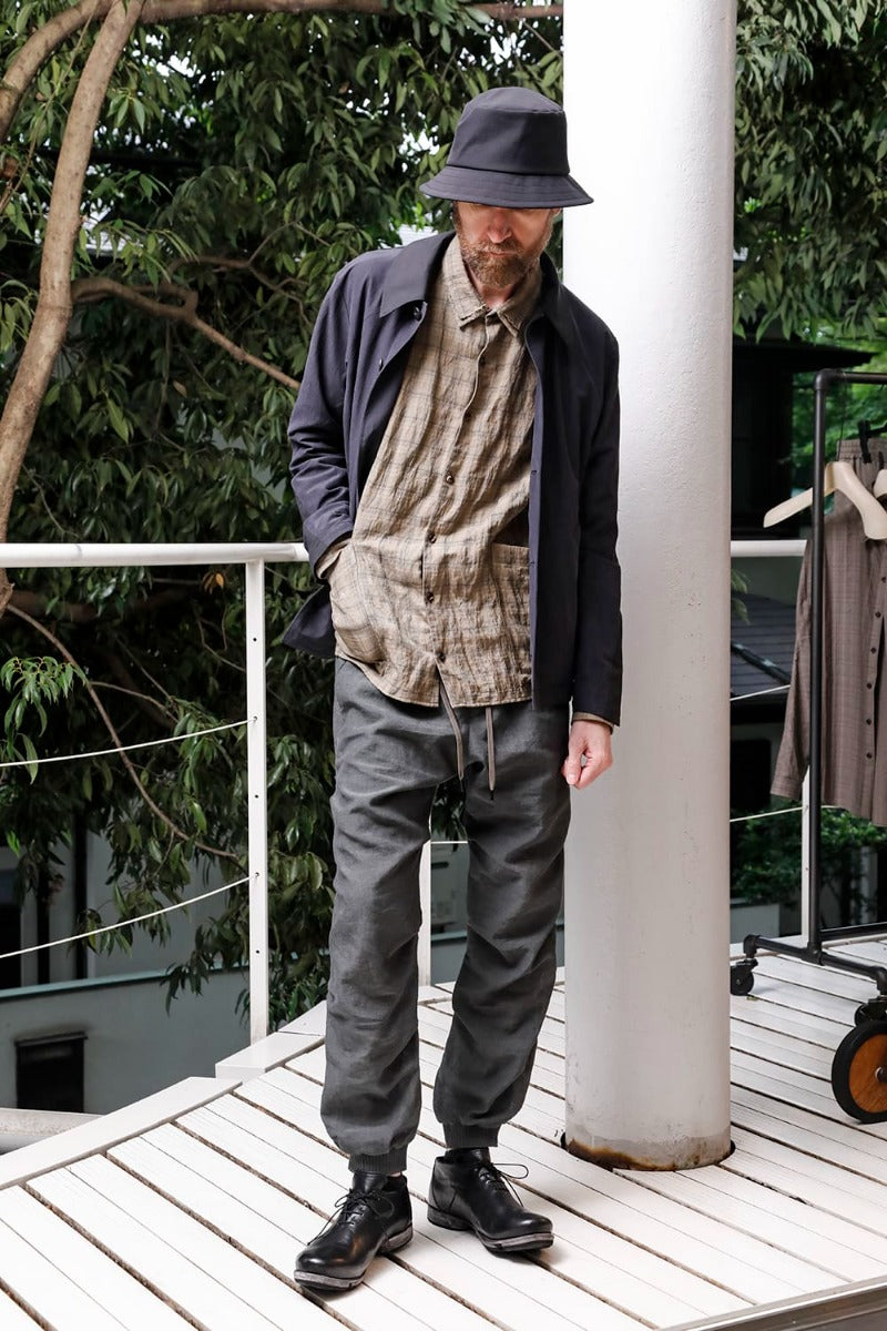 Jogger pants  Linen Blue Gray