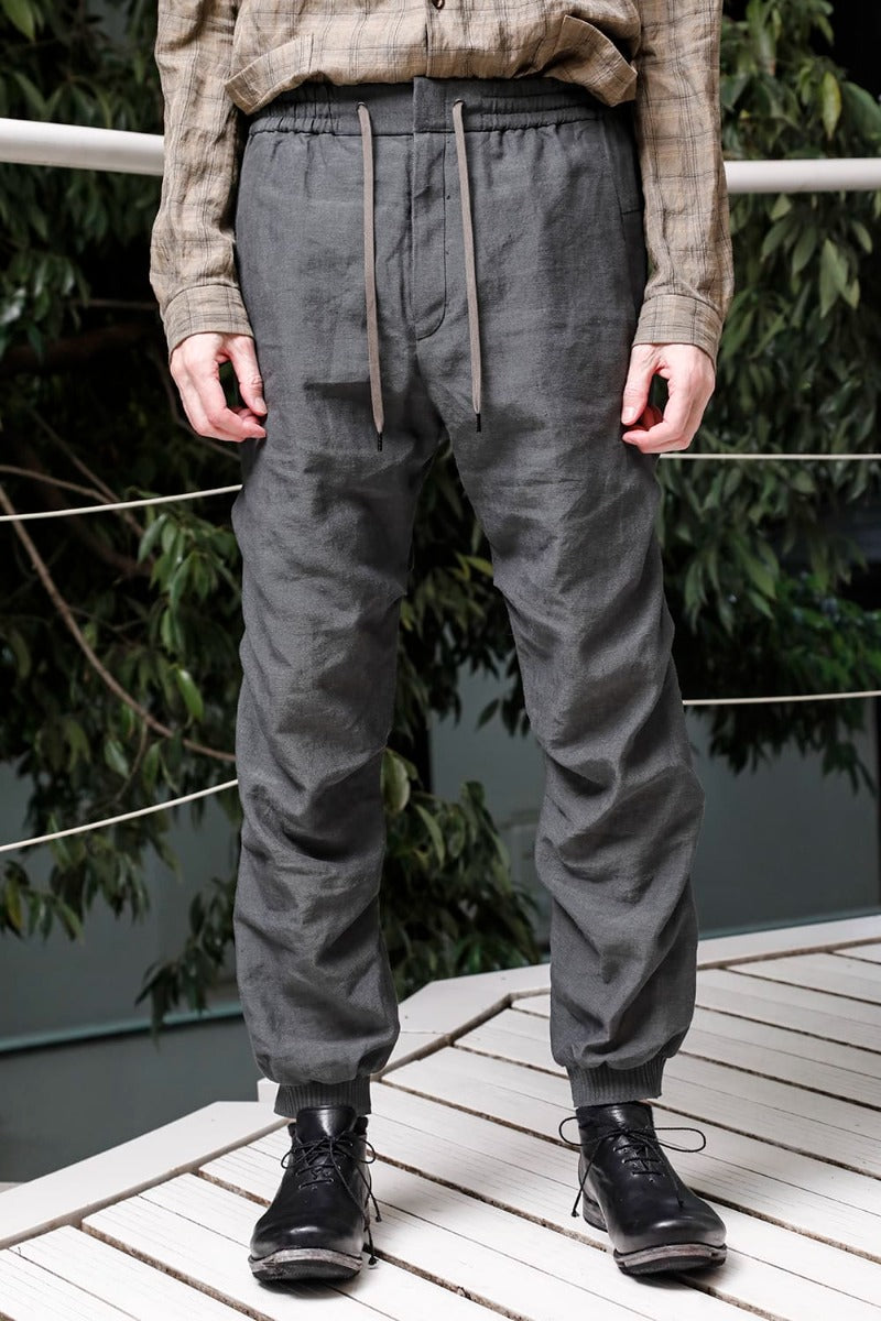 Jogger pants  Linen Blue Gray