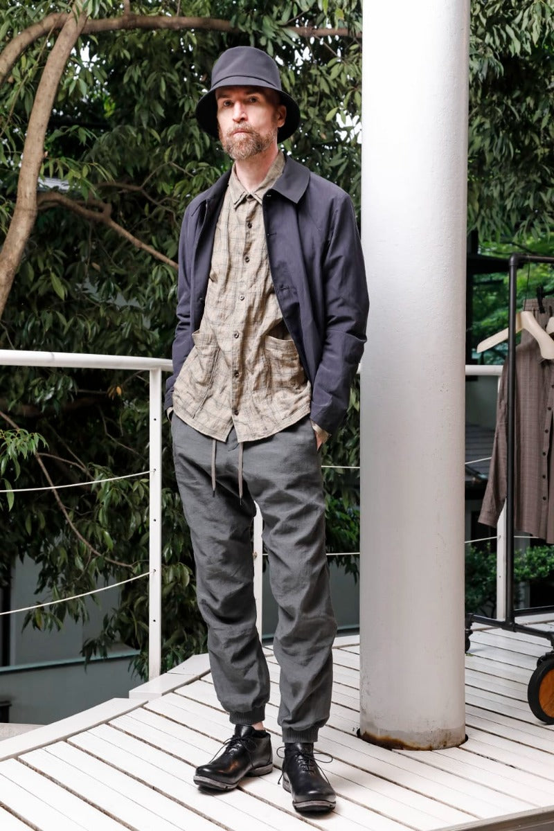 Jogger pants  Linen Blue Gray