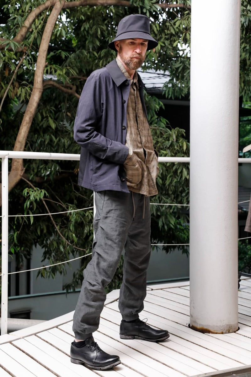 Jogger pants  Linen Blue Gray