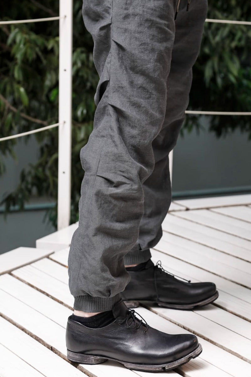 Jogger pants  Linen Blue Gray